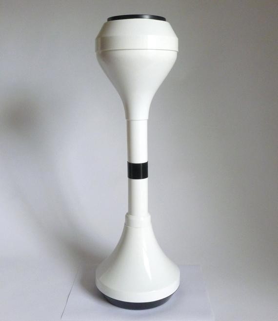 Vintage 1970s space age 21 white plastic