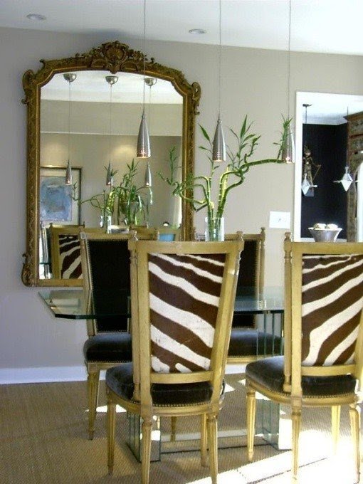 Animal print dining room chairs 11