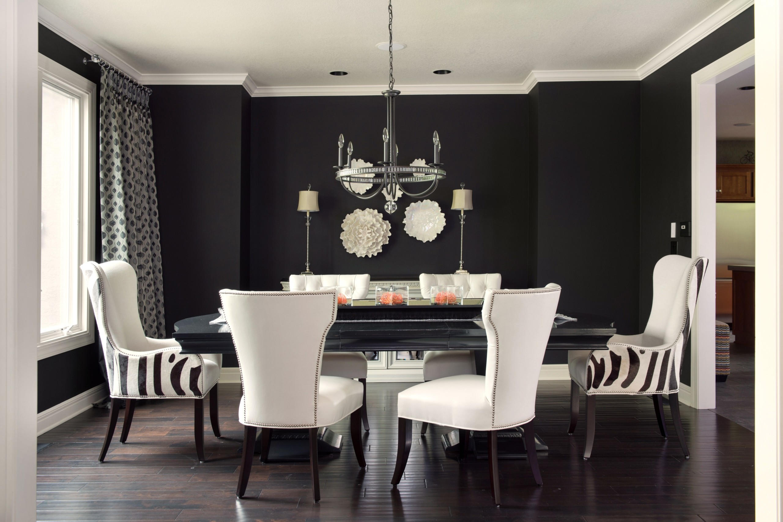 Brown zebra chairs