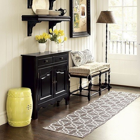 Narrow black console table 3