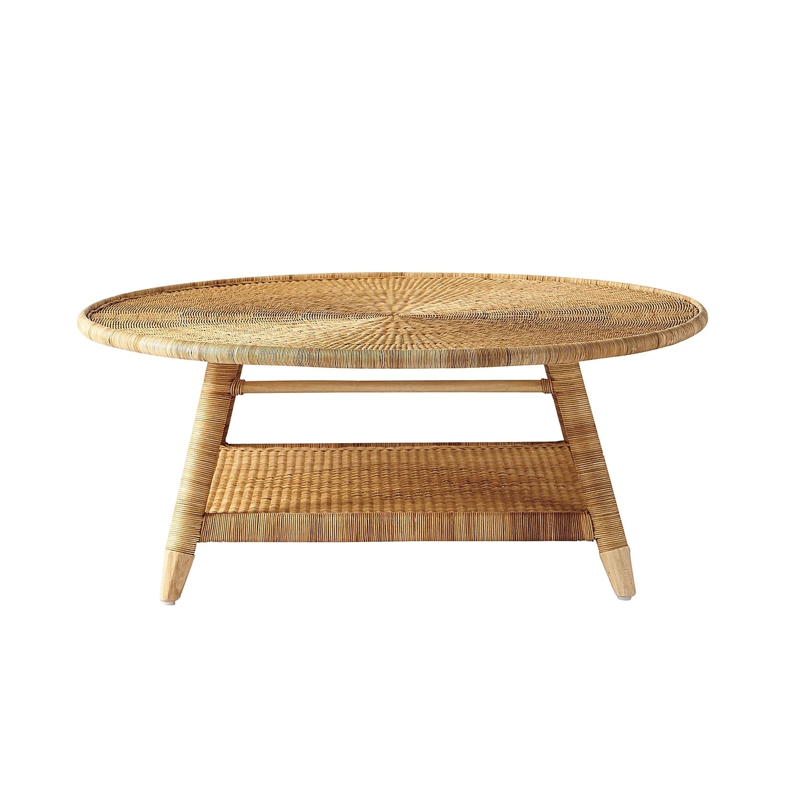 Round woven coffee table