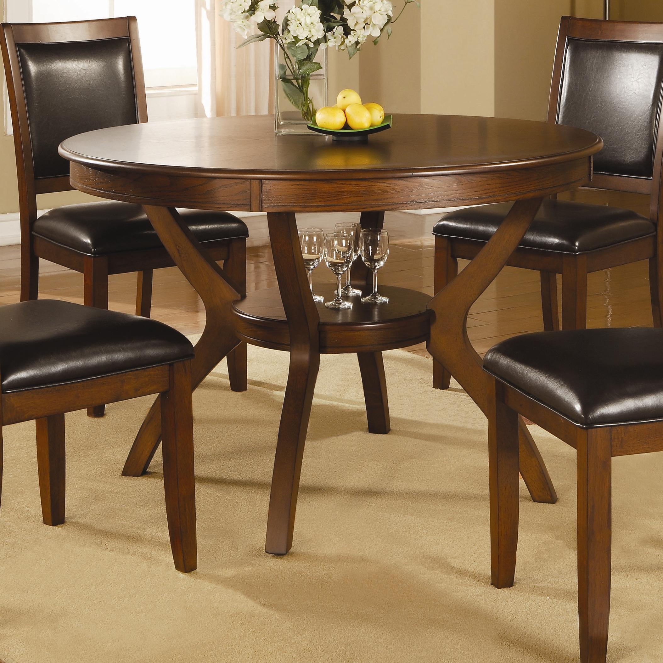 Walnut round dining table 12