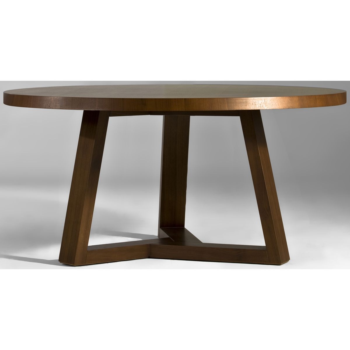 Walnut round dining table