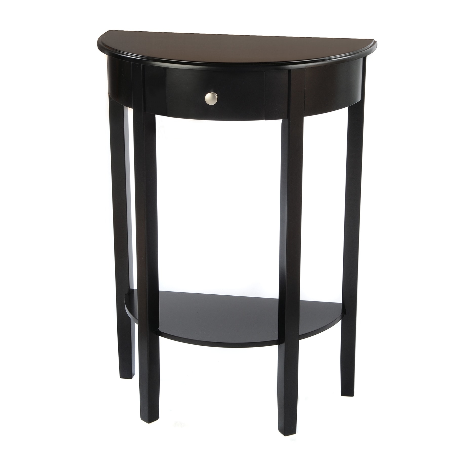 Bianco Collection Black Half Round Hall Table