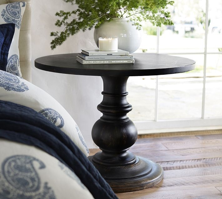 Dawson Pedestal Round Side Table