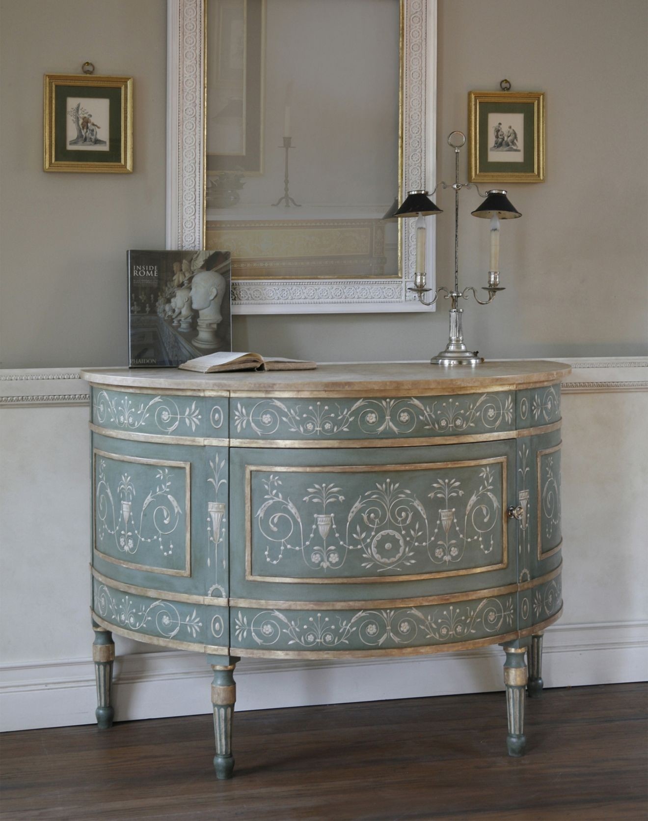 Demi lune cabinet 11