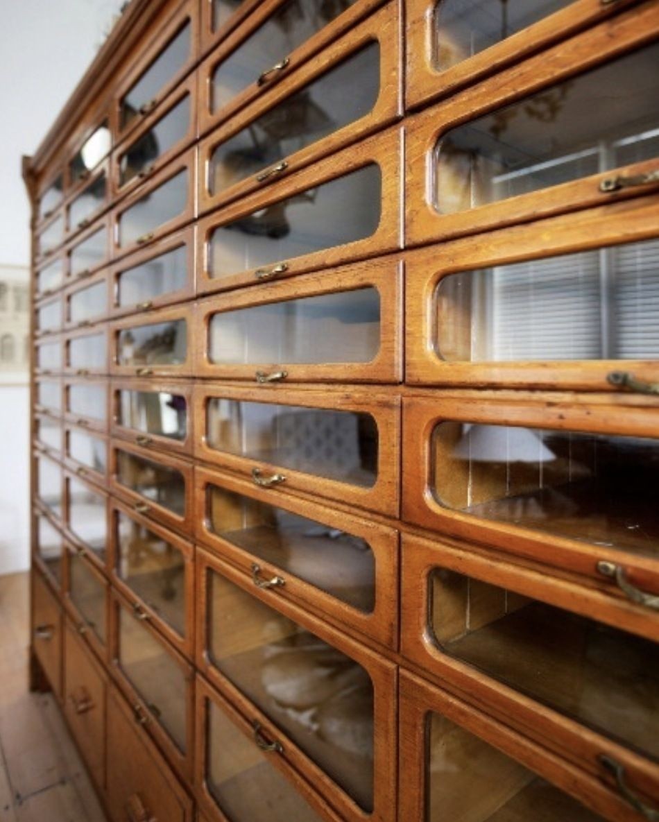 Glass front storage cabinet 10