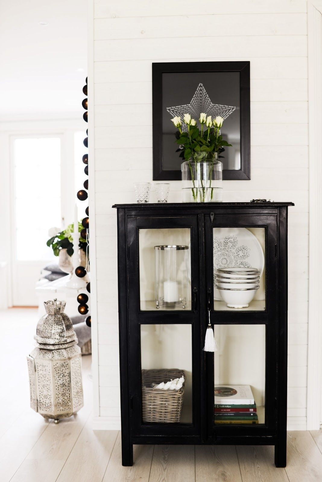 Glass front storage cabinet 15