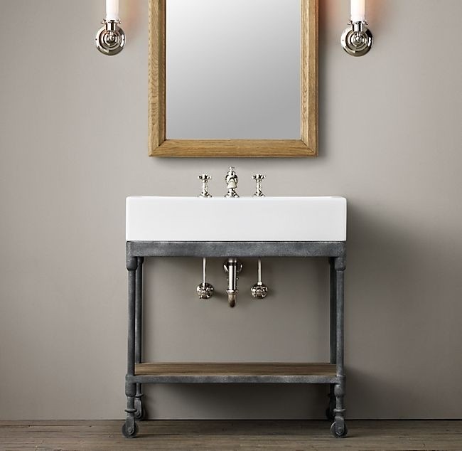 Metal console sink