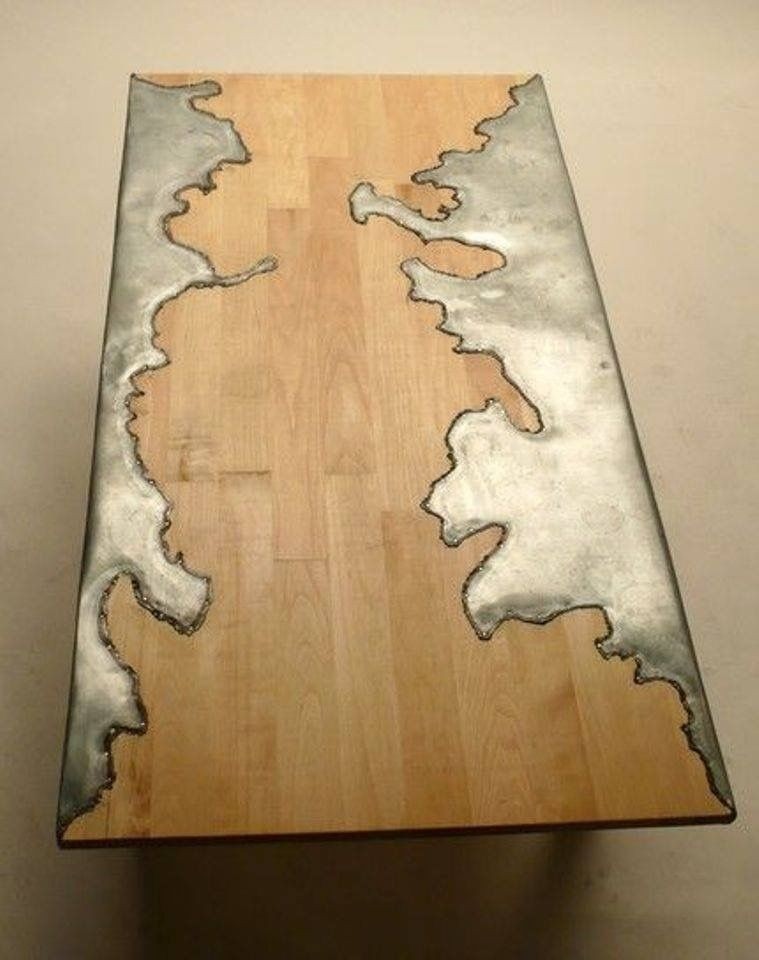 Metal top dining room table