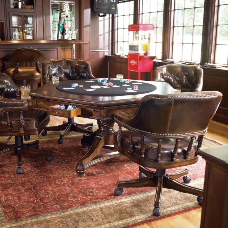 Poker table and chairs