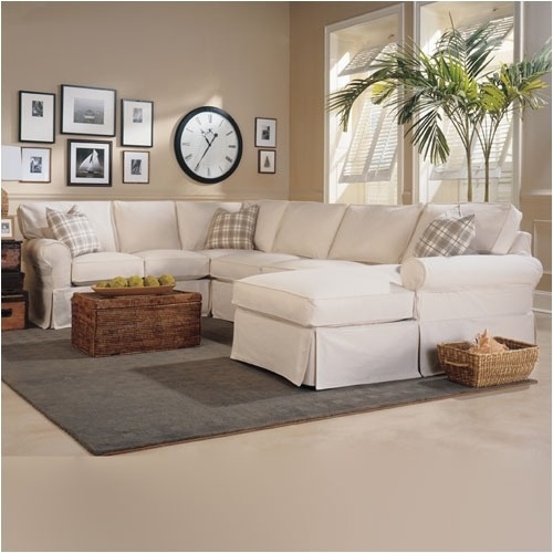 Rowe furniture rowe basics masquerade slipcovered sectional sofa