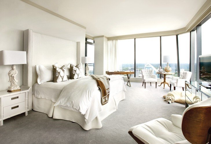 Tall upholstered headboards