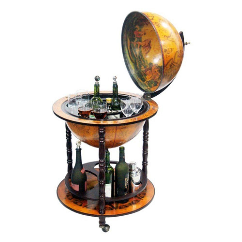 16th century italian style 20 inch globe bar