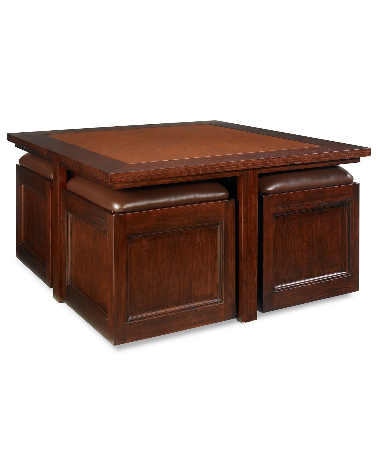 Coffee table with pull out ottomans