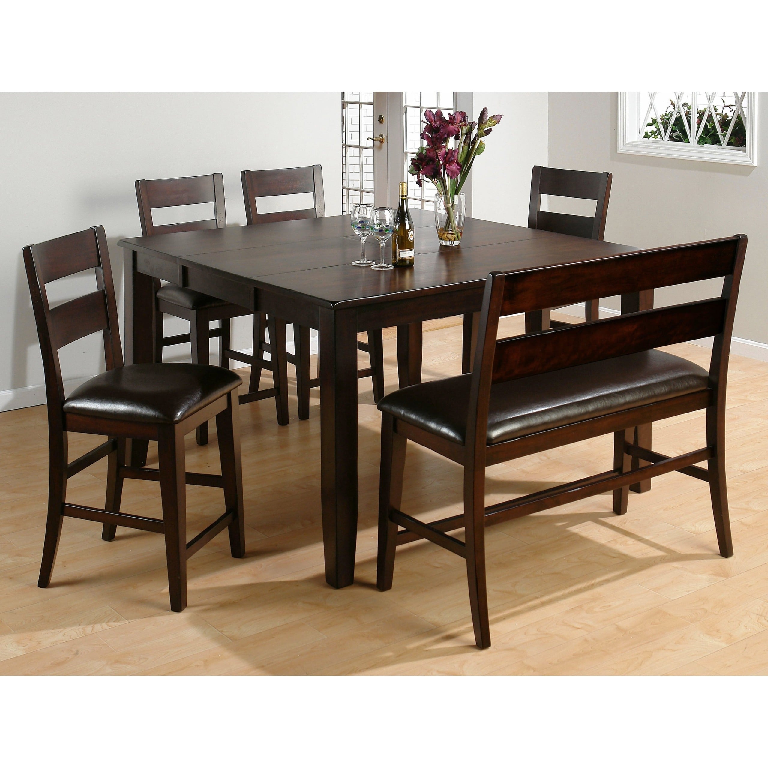 Counter height table with bench seating