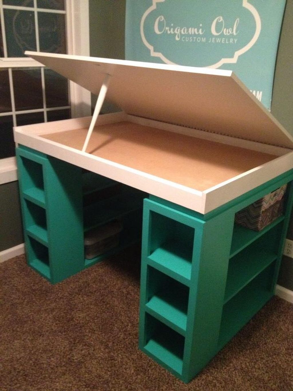 Drafting table with drawers 6