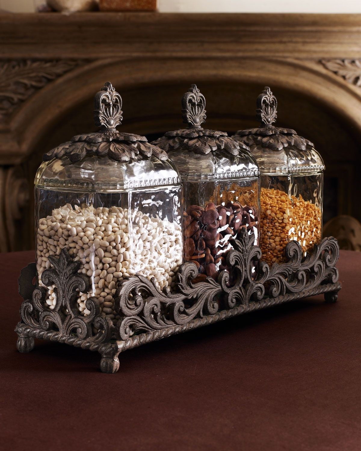 Glass kitchen canister sets