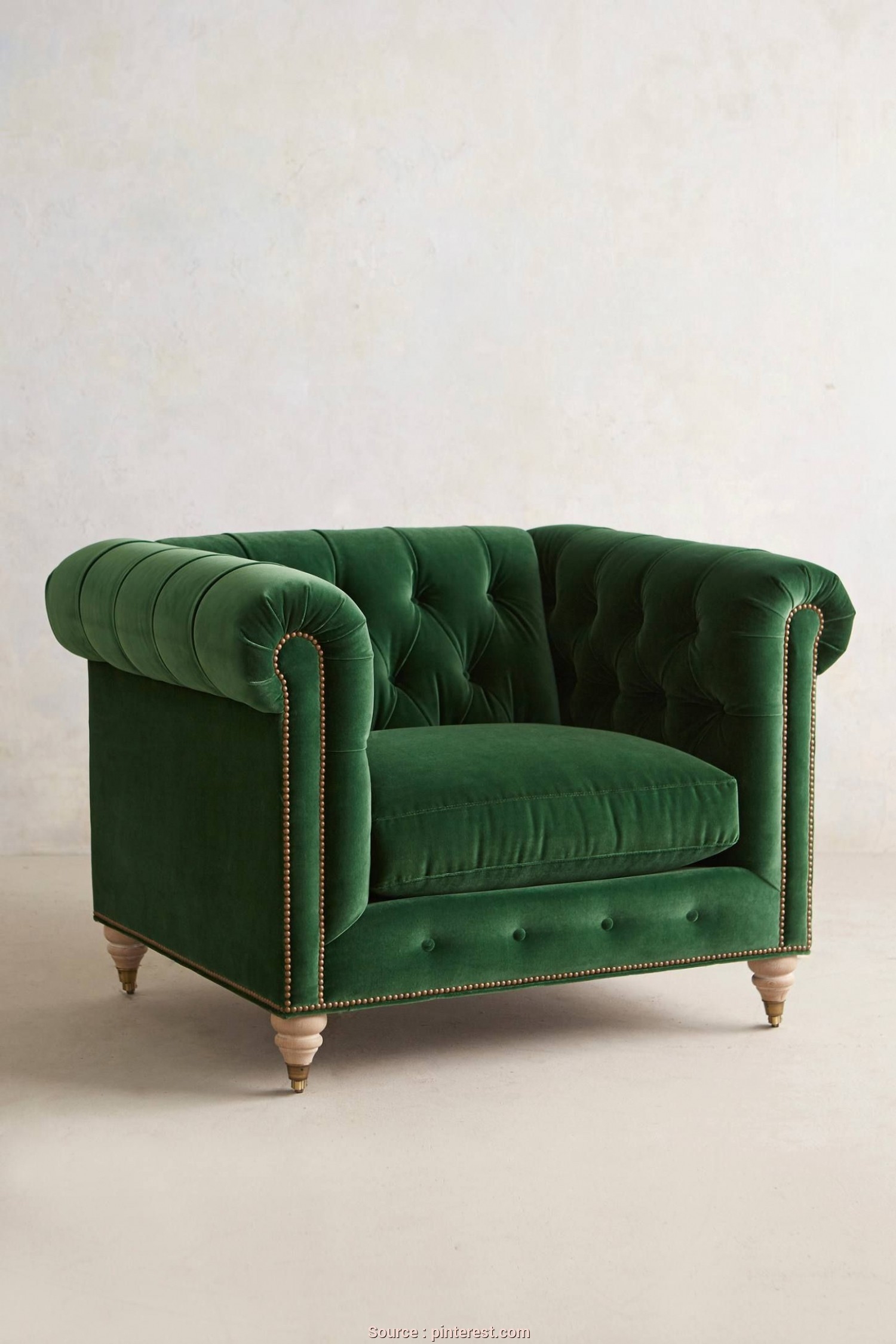 Green velvet chair