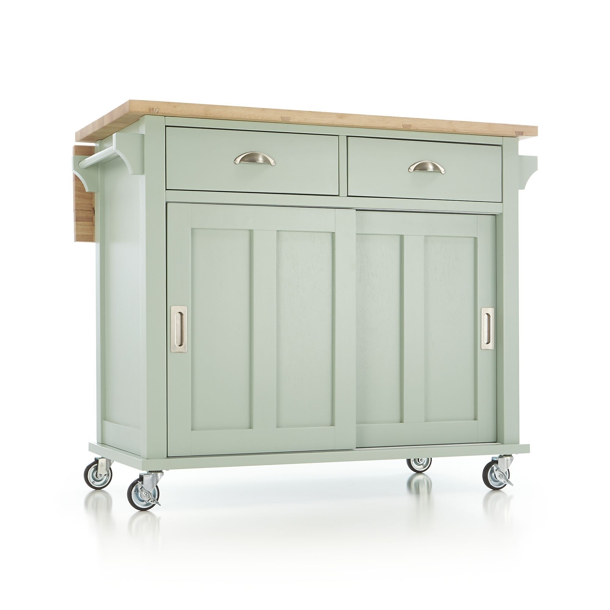 Kitchen island on wheels with seating