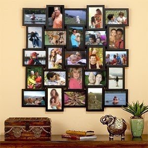 Large multi picture frames wall