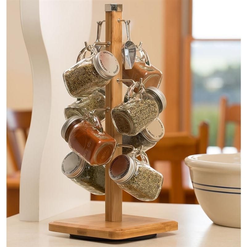 Mason jar spice rack