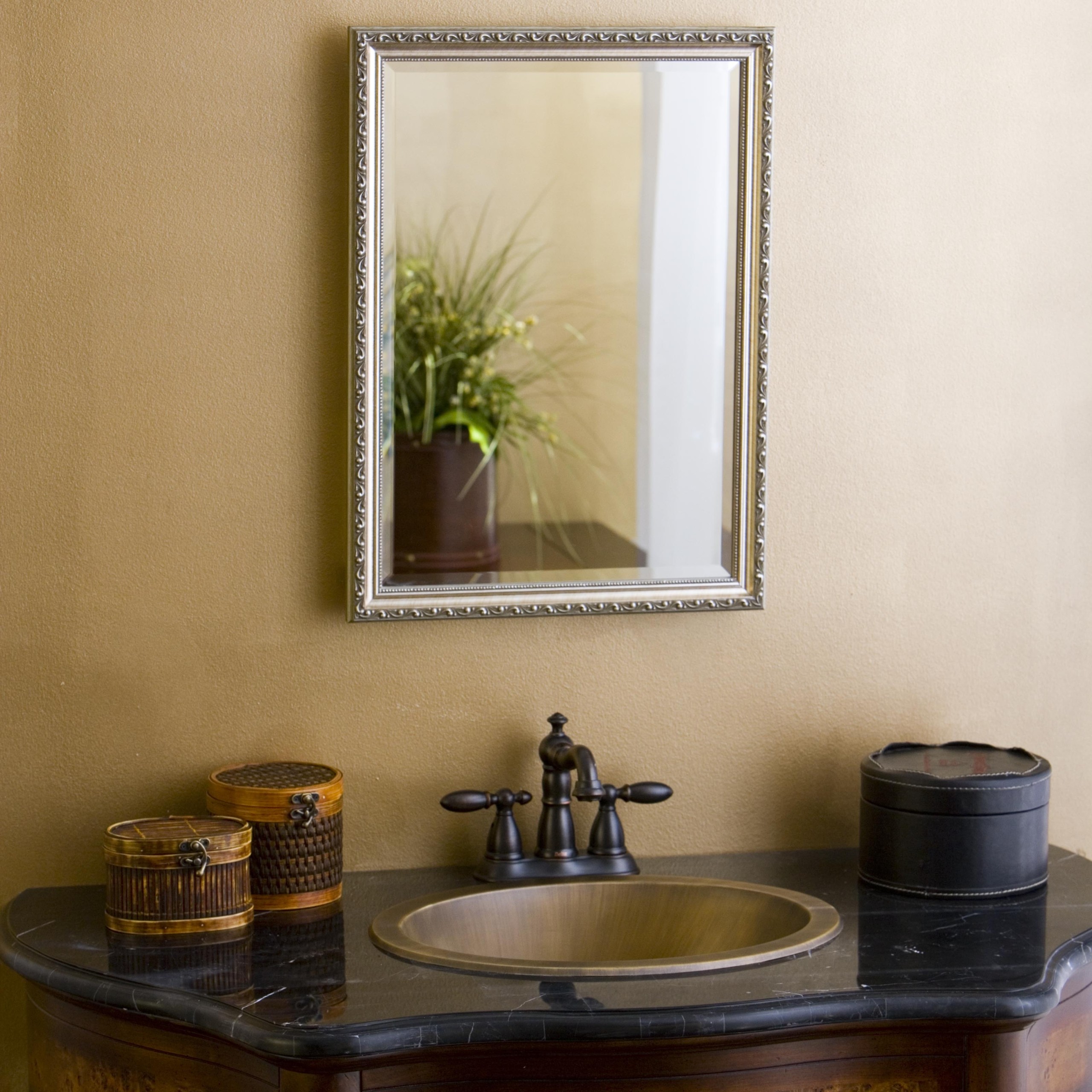 Recessed wood medicine cabinets with mirrors 2