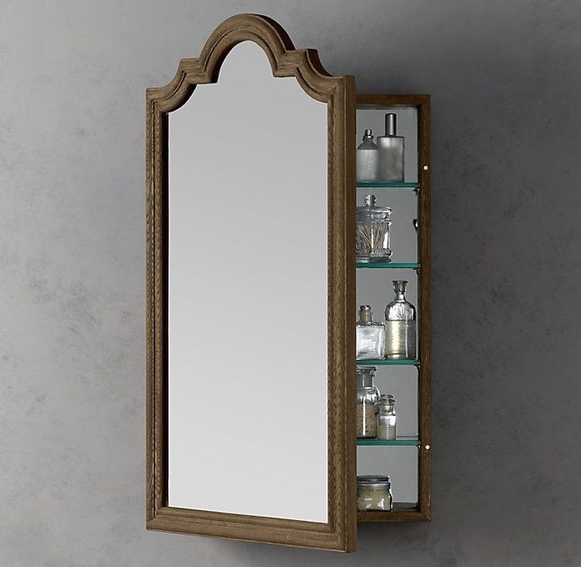Rustic wood medicine cabinet