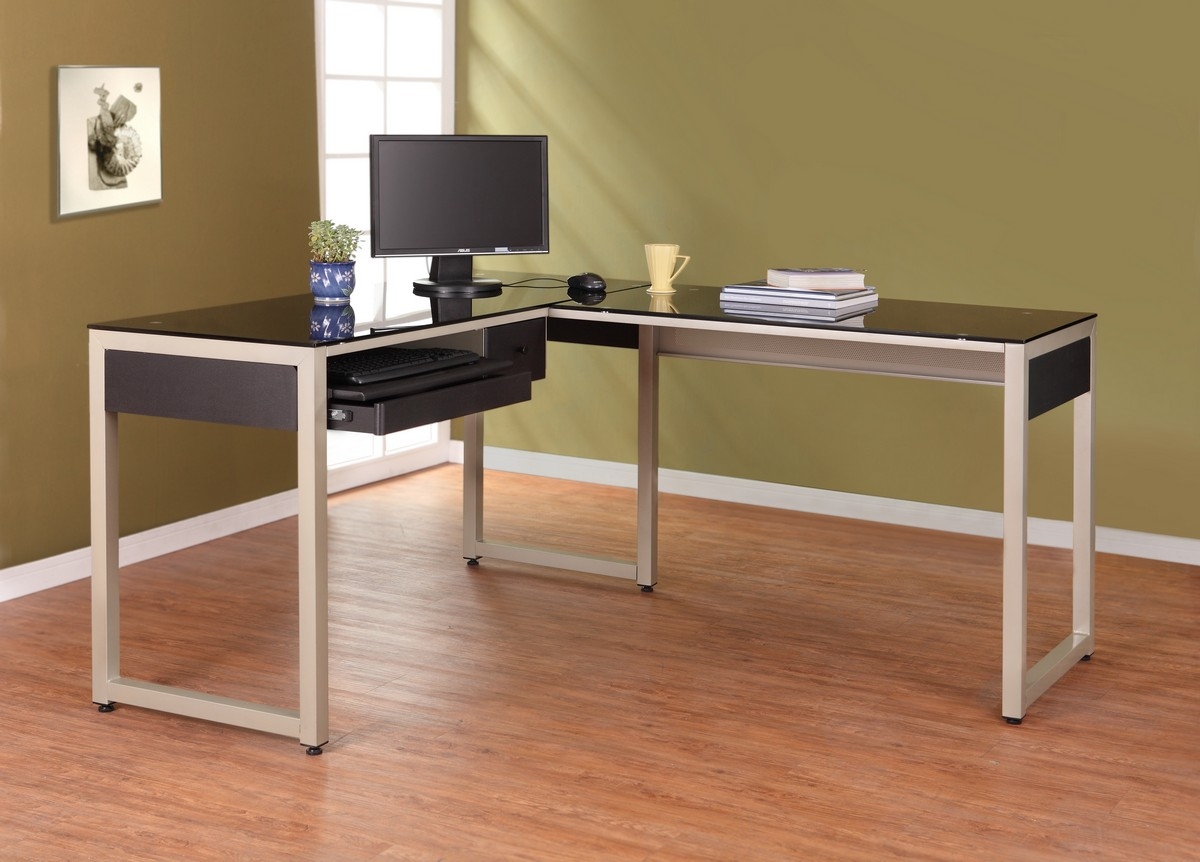 Smoked glass desk