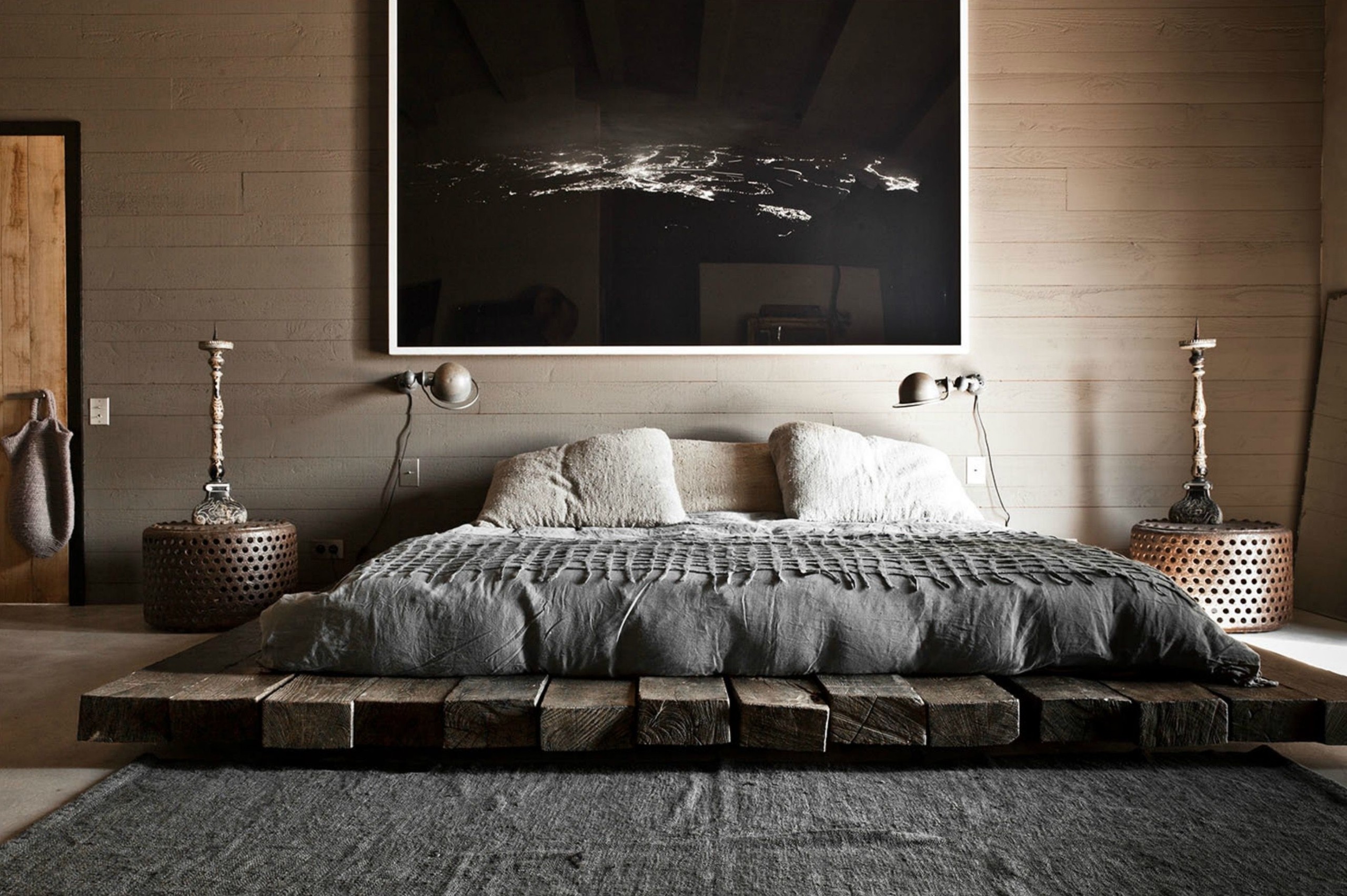 Sunken platform bed