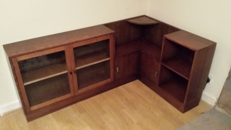Tv console corner unit