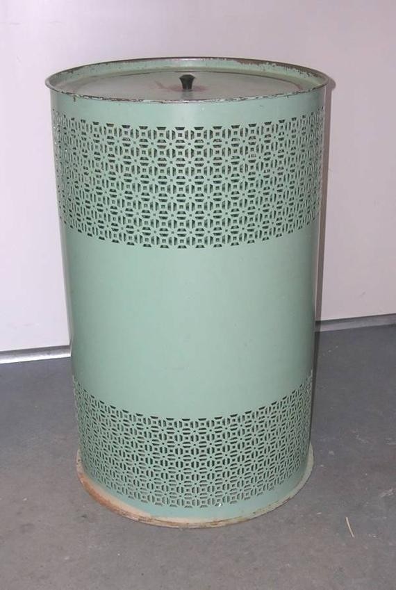 Vintage jadite green metal laundry