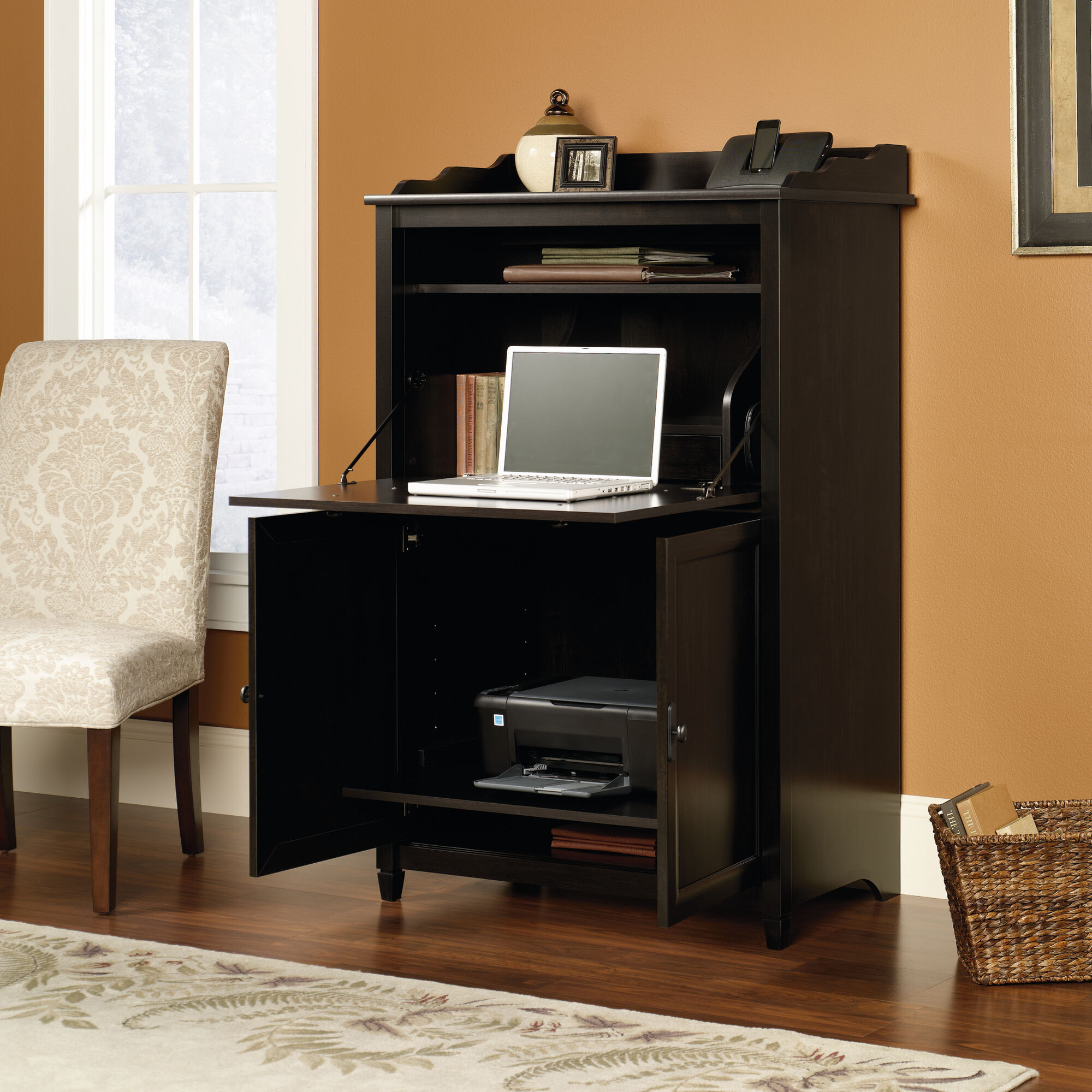 West elm framed secretary desk