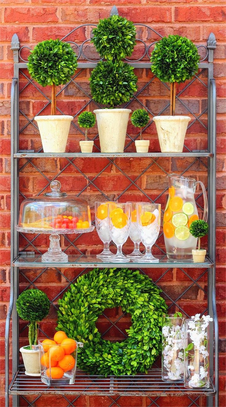 Wrought iron bakers rack