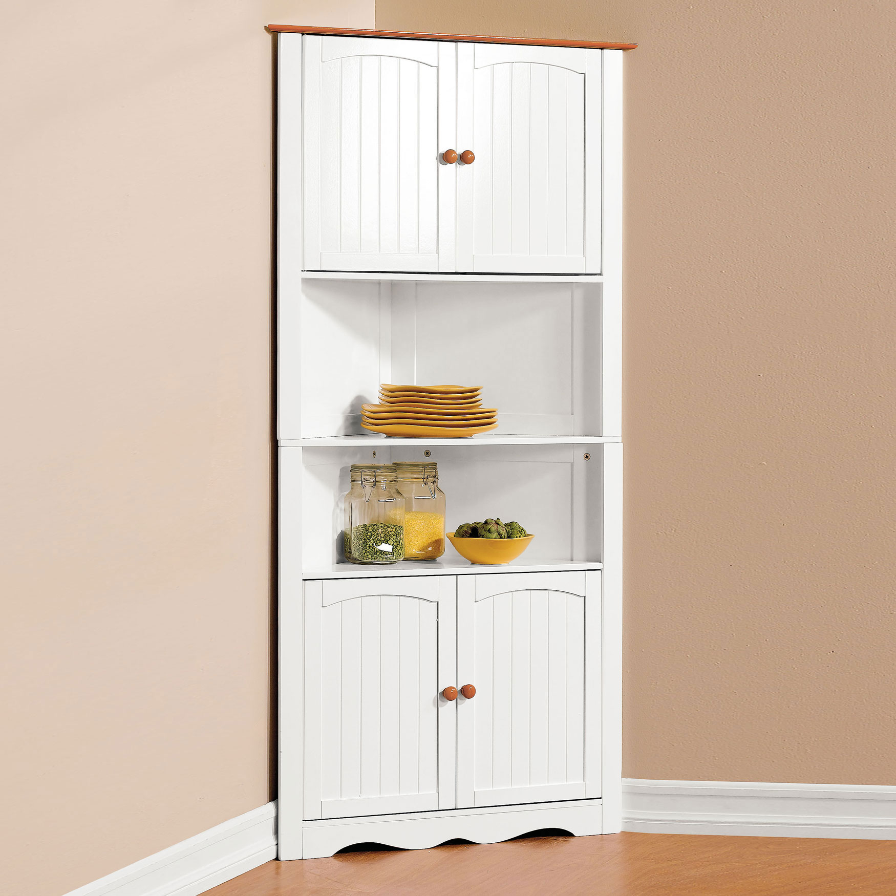 Brylanehome Country Kitchen Corner Cabinet