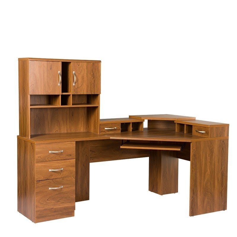 Corner desks with hutch for home office 17