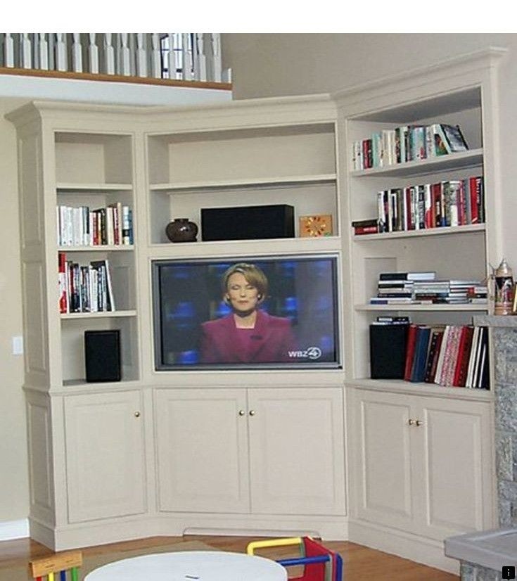 Handmade built in corner entertainment center by r e higgins