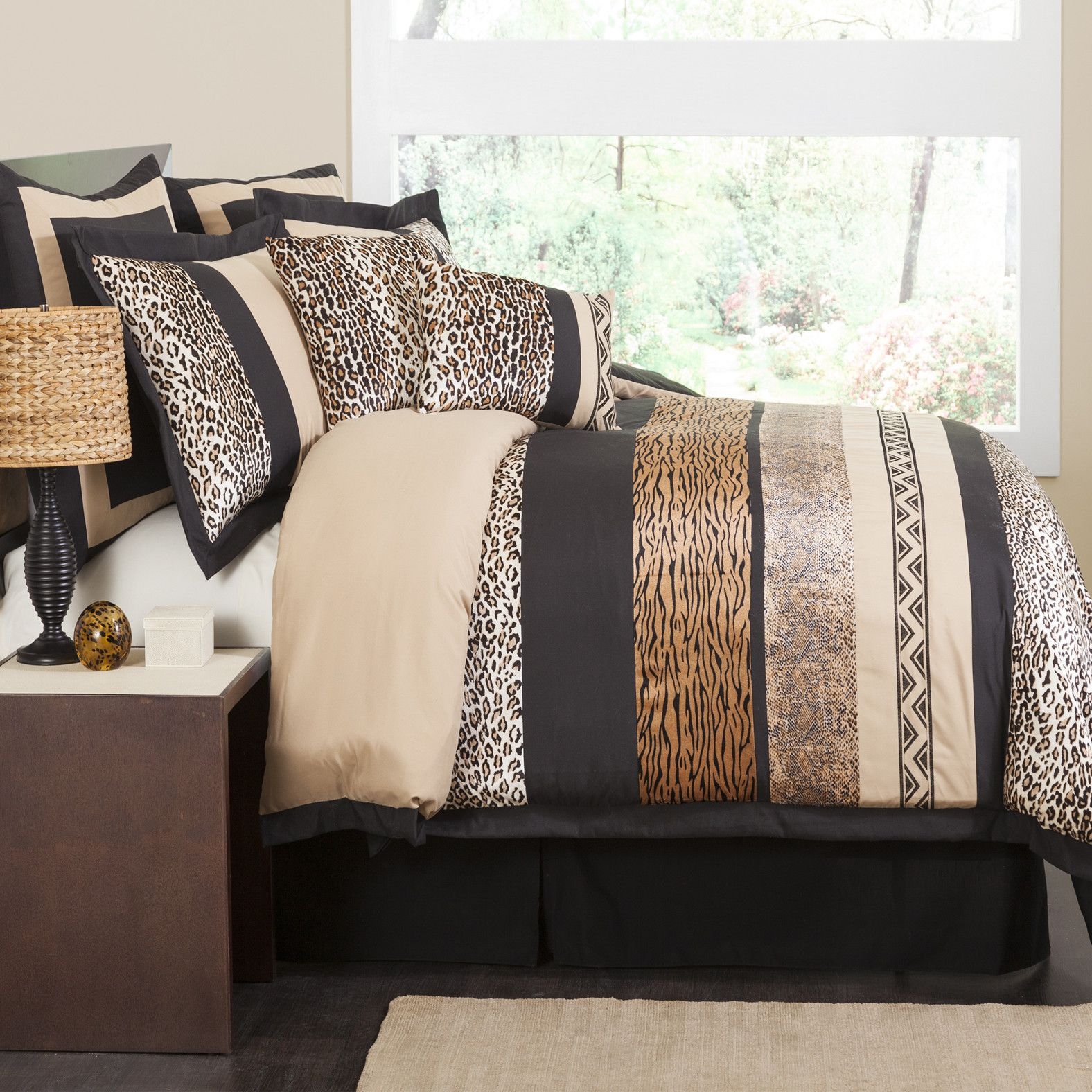 King size animal print comforter set 2