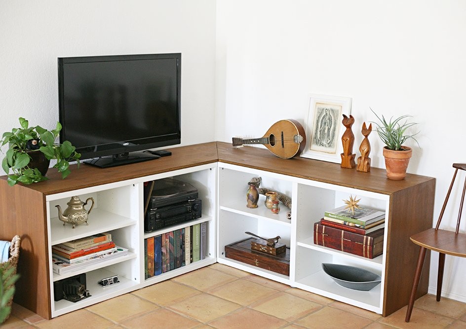 Living room corner wall units