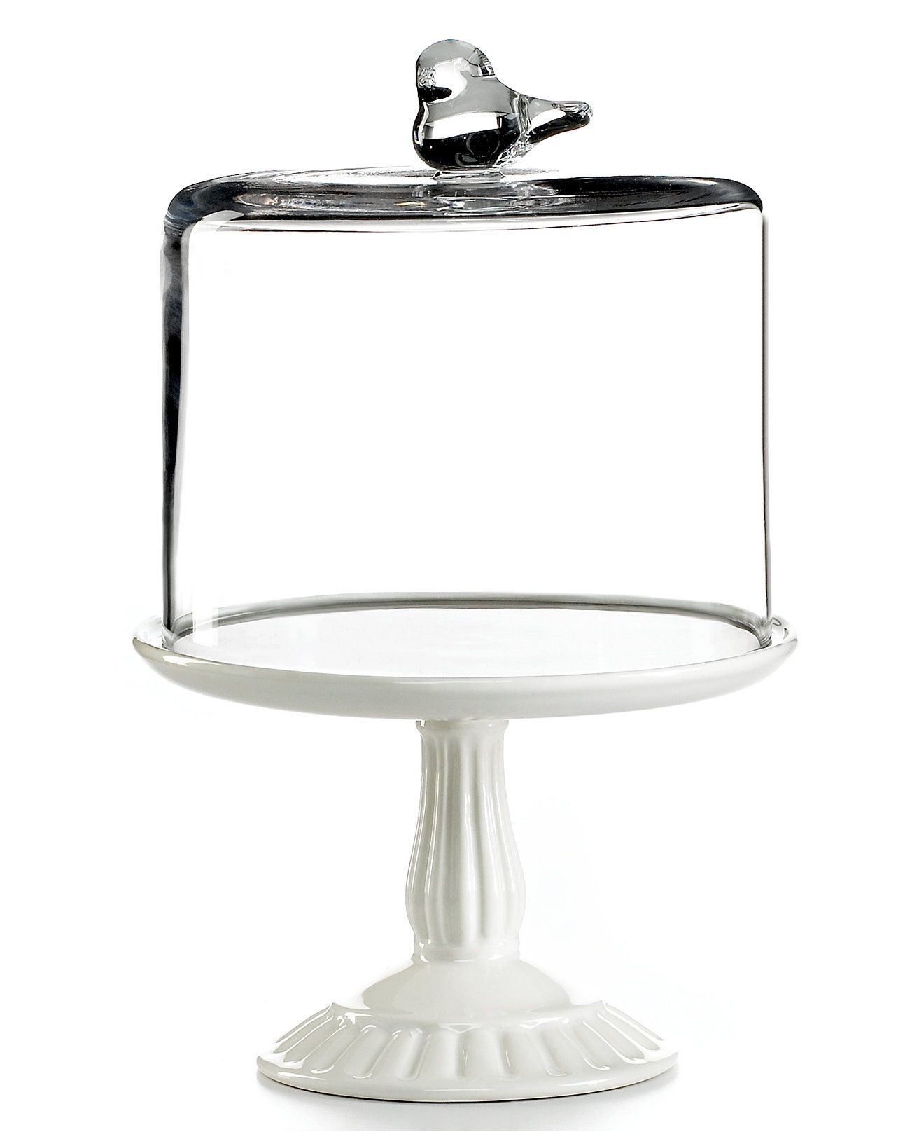 Martha stewart collection serveware bird dome with cupcake cake stand