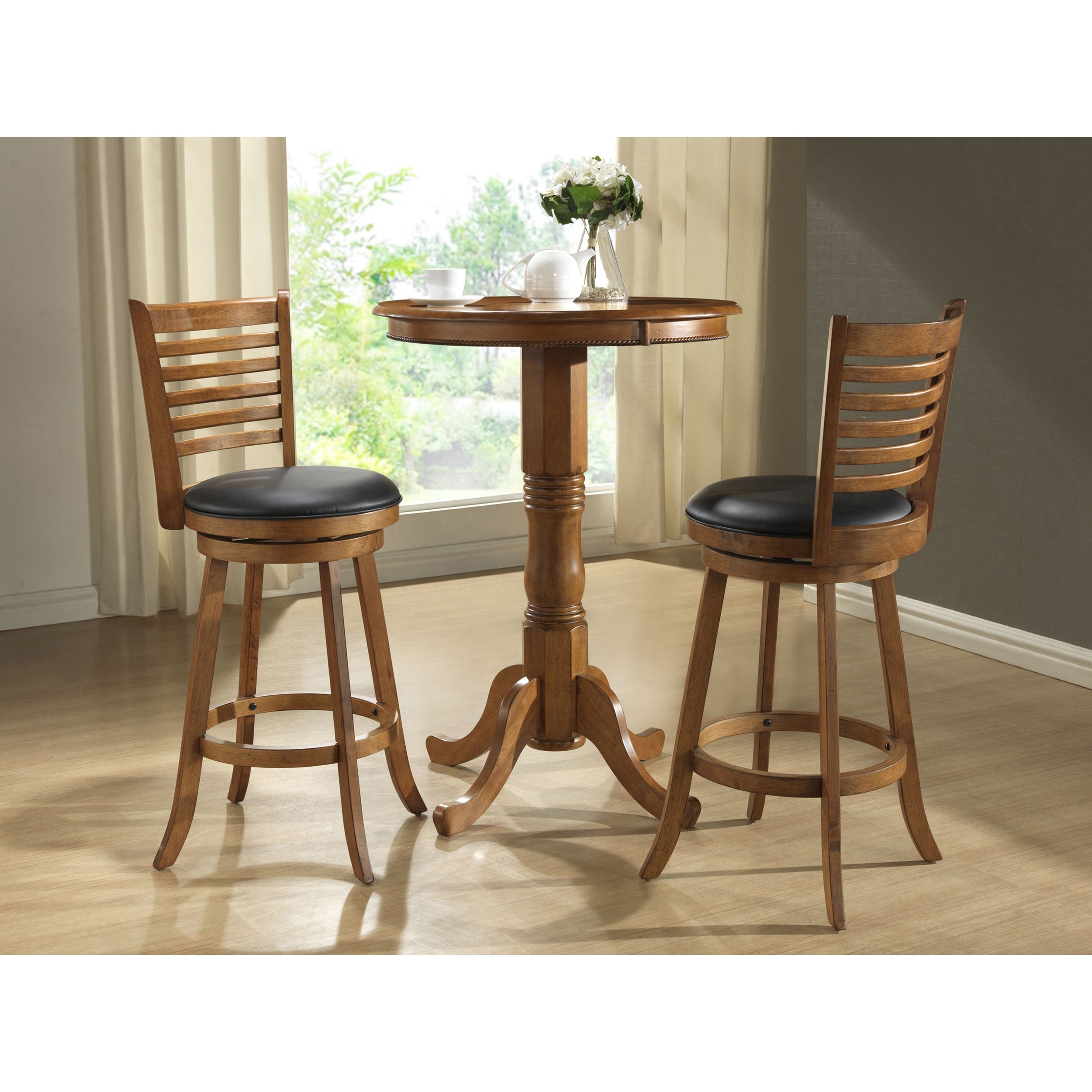 Oak pub table set