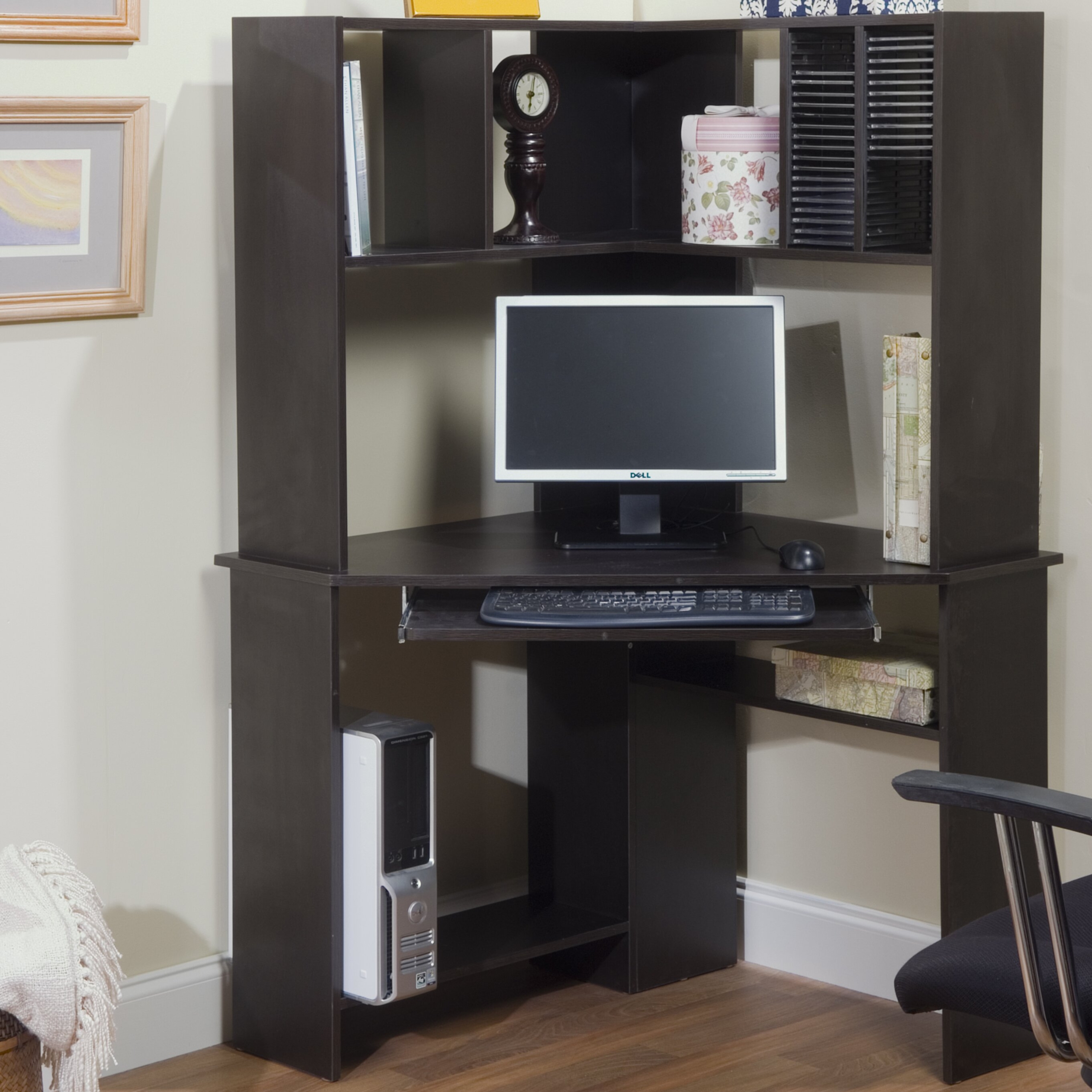 Office corner desk with hutch