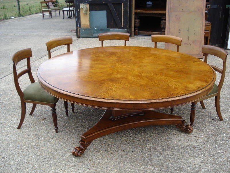 Oval dining table seats 12