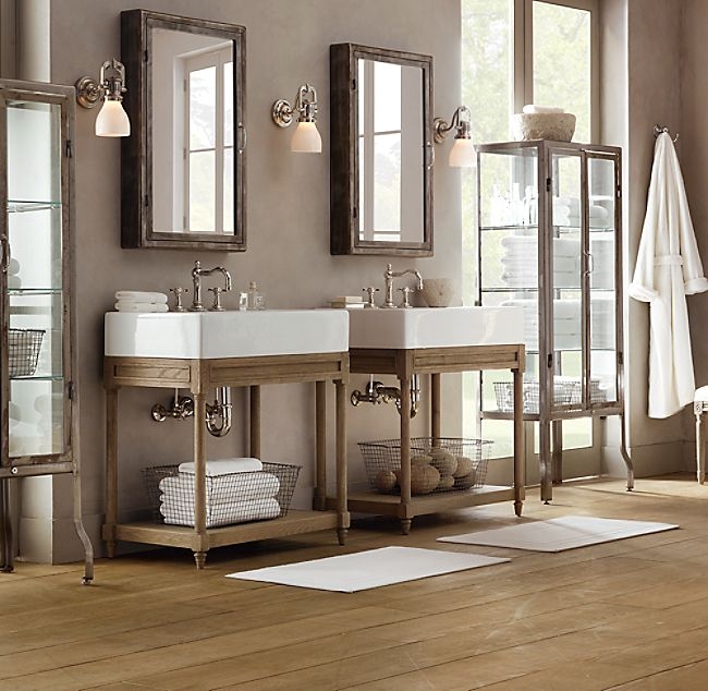 Pedestal sink console 4