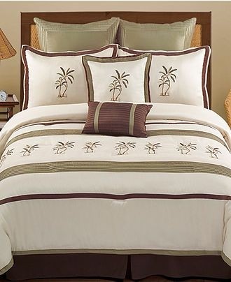 Pem america bedding montego bay palm tree beach house island