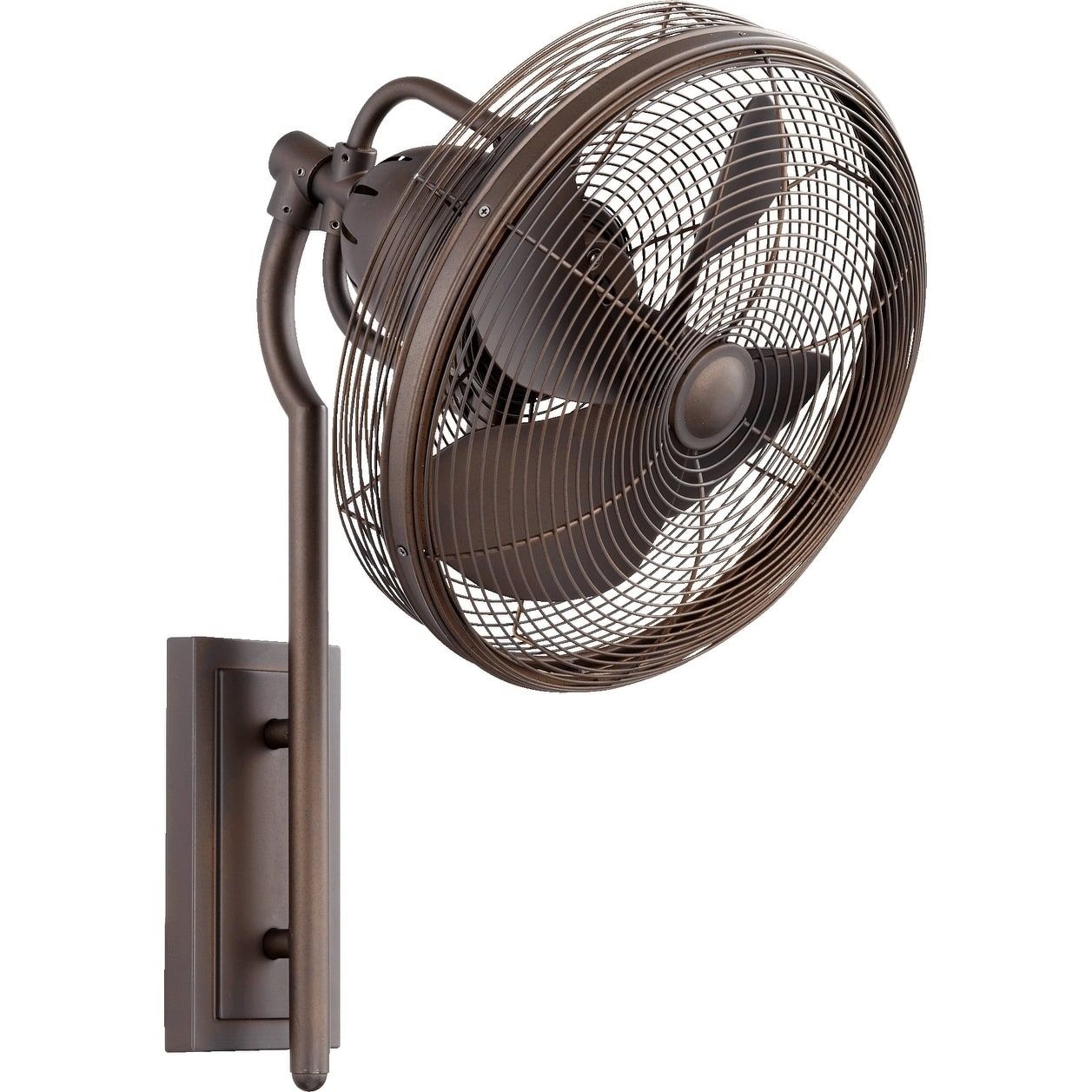 Quorum 92413-86, Veranda Oiled Bronze 13" Outdoor Wall Fan with Wall Control