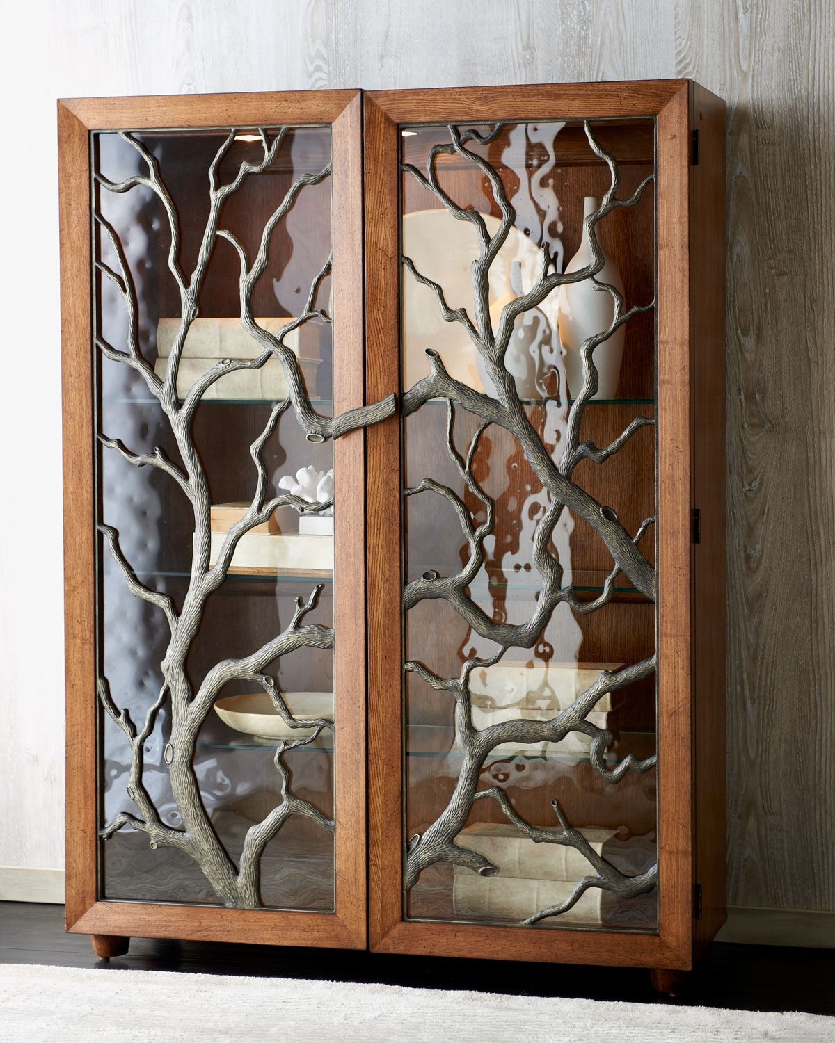 Rustic curio cabinets 5