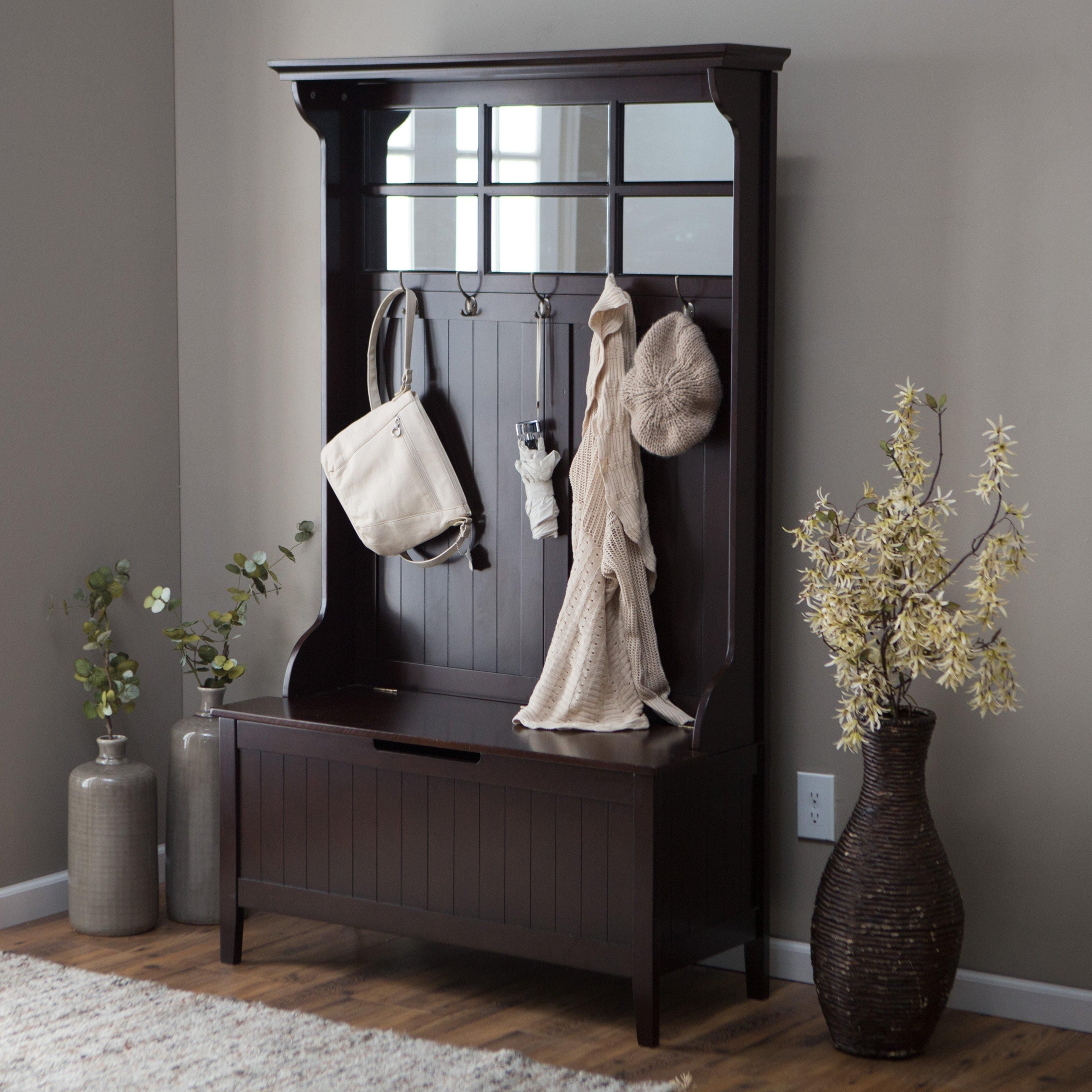 Solid wood hall tree 7
