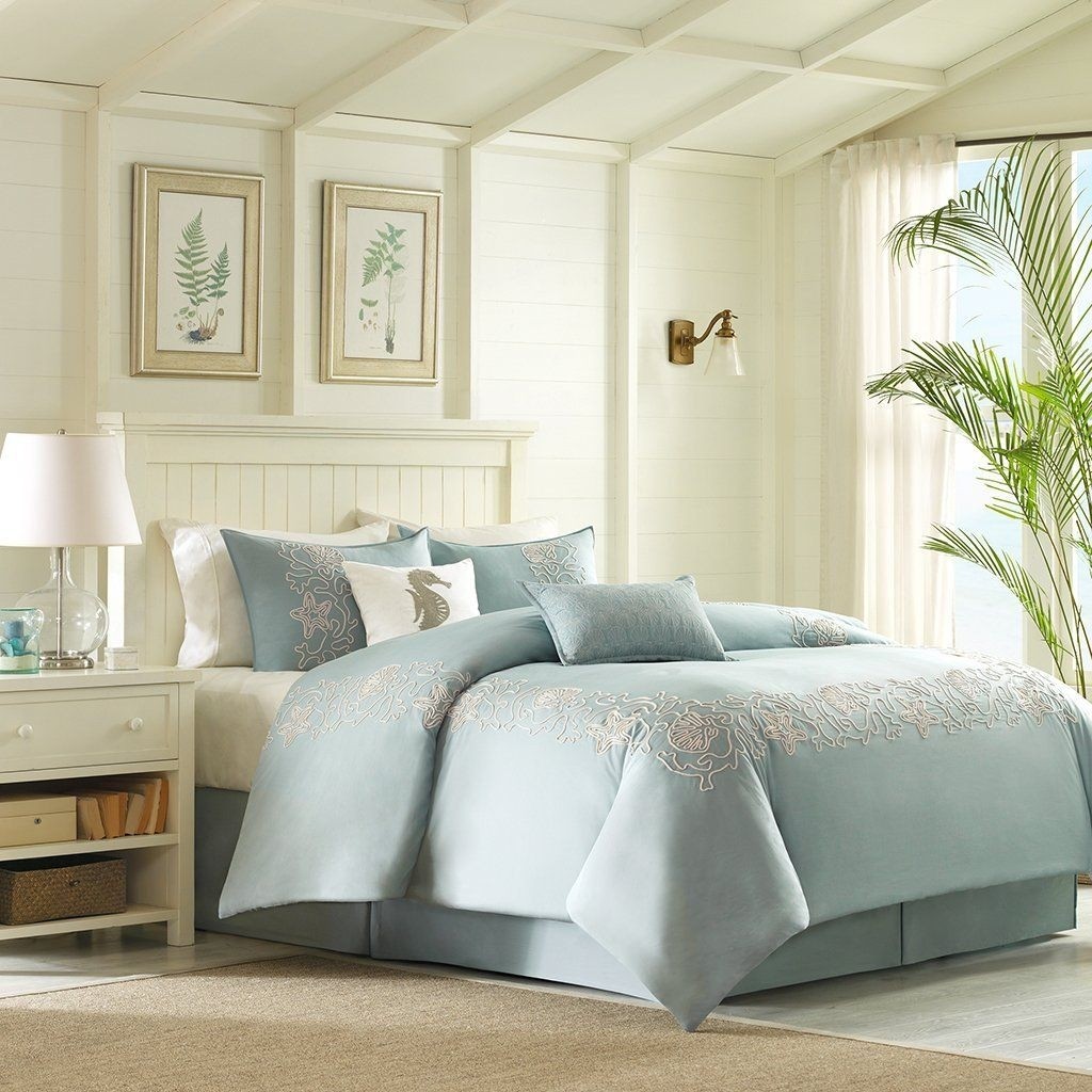 Under the sea blues duvet set king size coastaldecor beachhousedecorating