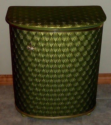 Vintage retro mid century modern detecto metal clothes hamper
